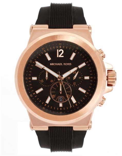 michael kors watch oversized|Michael Kors black chronograph watch.